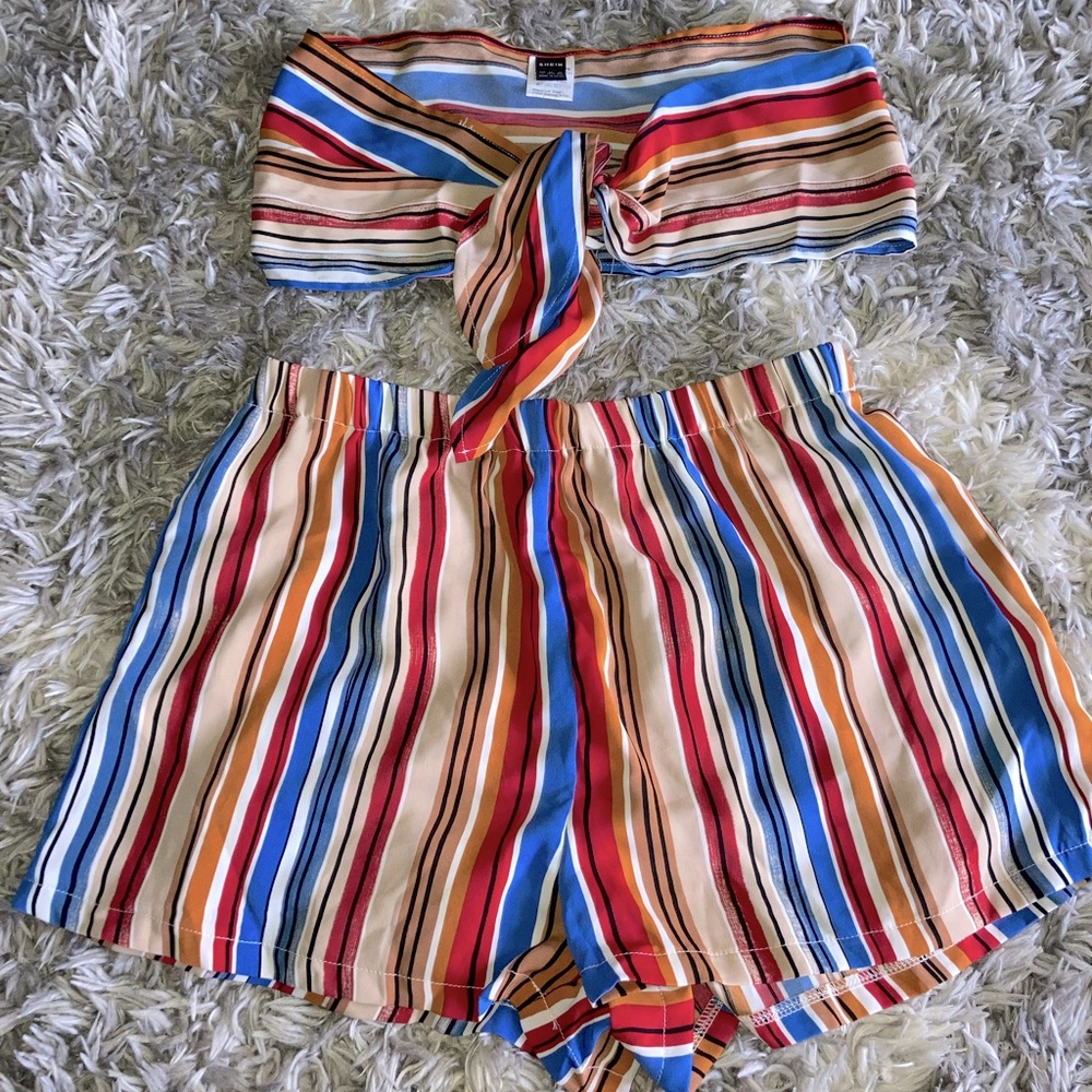 Striped Short Set